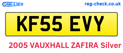 KF55EVY are the vehicle registration plates.