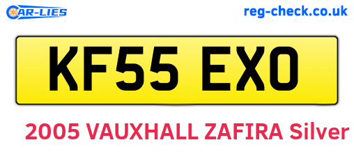 KF55EXO are the vehicle registration plates.