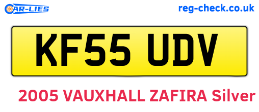 KF55UDV are the vehicle registration plates.