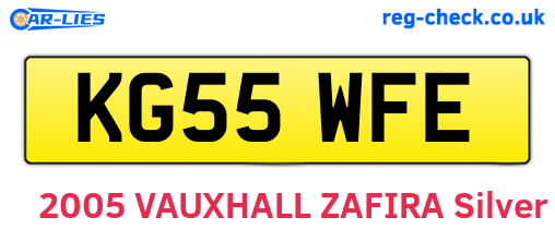 KG55WFE are the vehicle registration plates.