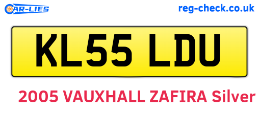 KL55LDU are the vehicle registration plates.
