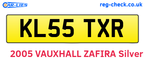 KL55TXR are the vehicle registration plates.