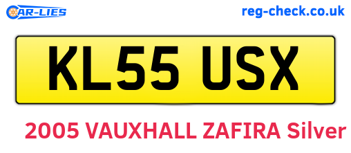 KL55USX are the vehicle registration plates.