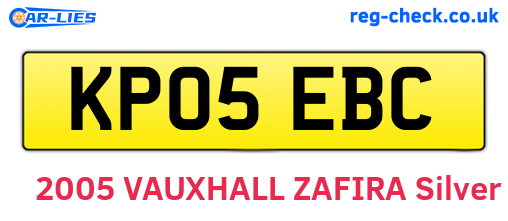 KP05EBC are the vehicle registration plates.