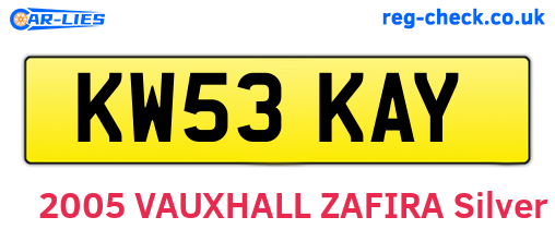 KW53KAY are the vehicle registration plates.