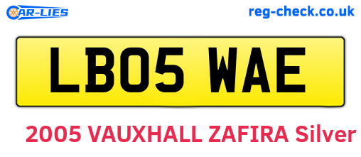 LB05WAE are the vehicle registration plates.