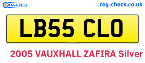 LB55CLO are the vehicle registration plates.