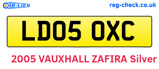 LD05OXC are the vehicle registration plates.