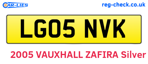 LG05NVK are the vehicle registration plates.