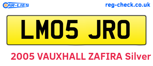 LM05JRO are the vehicle registration plates.