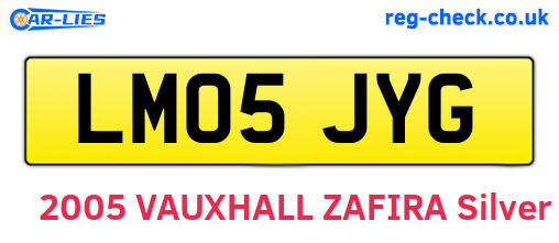 LM05JYG are the vehicle registration plates.