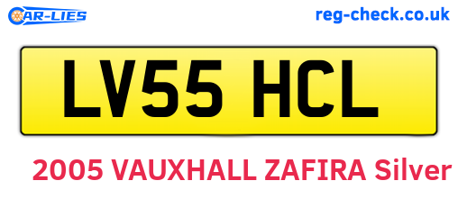 LV55HCL are the vehicle registration plates.