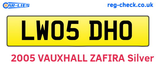 LW05DHO are the vehicle registration plates.
