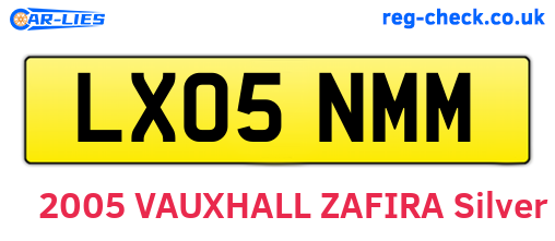 LX05NMM are the vehicle registration plates.