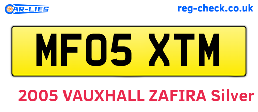 MF05XTM are the vehicle registration plates.