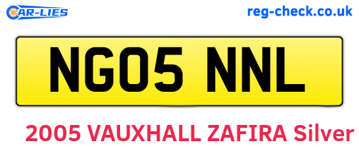 NG05NNL are the vehicle registration plates.