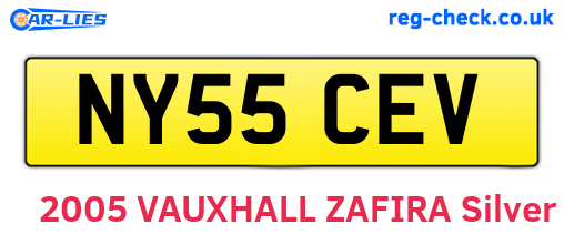 NY55CEV are the vehicle registration plates.