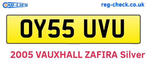 OY55UVU are the vehicle registration plates.