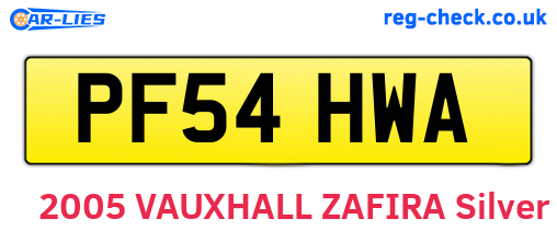 PF54HWA are the vehicle registration plates.
