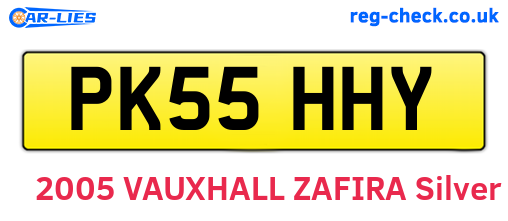 PK55HHY are the vehicle registration plates.