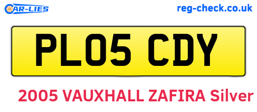 PL05CDY are the vehicle registration plates.