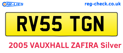 RV55TGN are the vehicle registration plates.