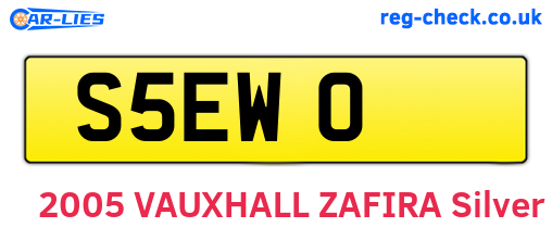 S5EWO are the vehicle registration plates.
