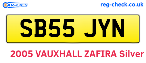 SB55JYN are the vehicle registration plates.