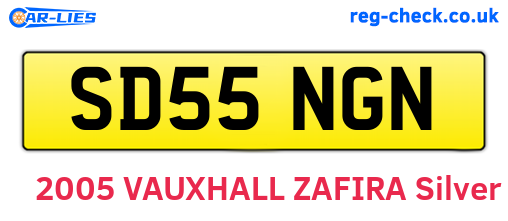 SD55NGN are the vehicle registration plates.