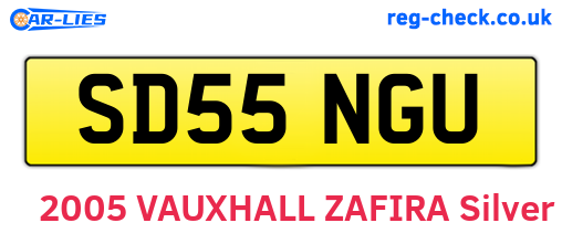 SD55NGU are the vehicle registration plates.