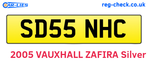 SD55NHC are the vehicle registration plates.