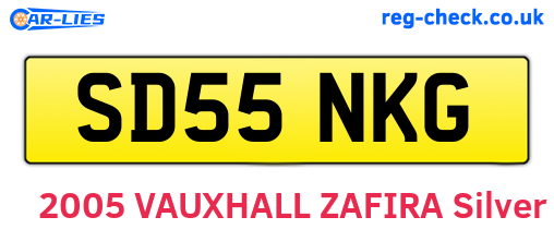 SD55NKG are the vehicle registration plates.