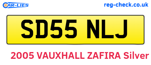 SD55NLJ are the vehicle registration plates.