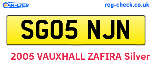 SG05NJN are the vehicle registration plates.