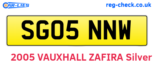 SG05NNW are the vehicle registration plates.