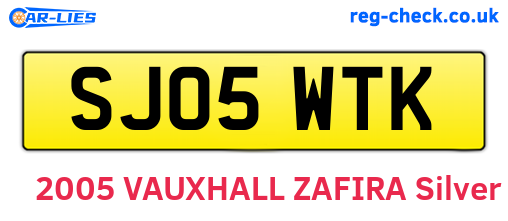 SJ05WTK are the vehicle registration plates.