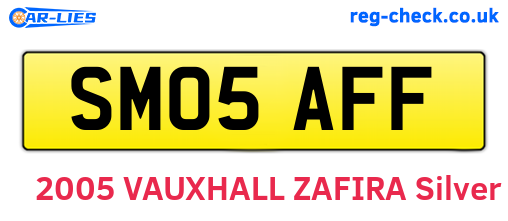 SM05AFF are the vehicle registration plates.