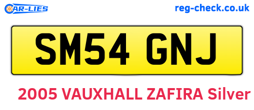 SM54GNJ are the vehicle registration plates.