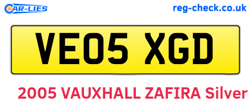 VE05XGD are the vehicle registration plates.