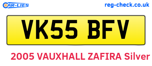 VK55BFV are the vehicle registration plates.