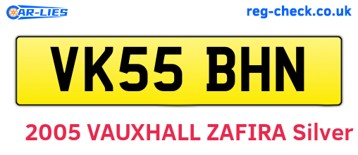 VK55BHN are the vehicle registration plates.
