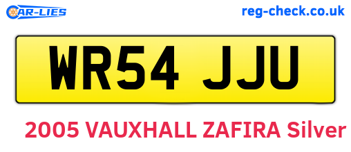 WR54JJU are the vehicle registration plates.