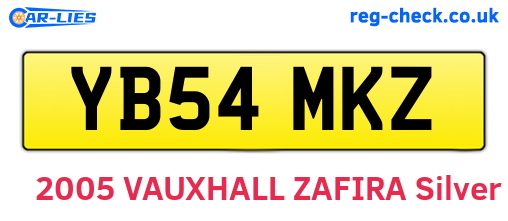 YB54MKZ are the vehicle registration plates.