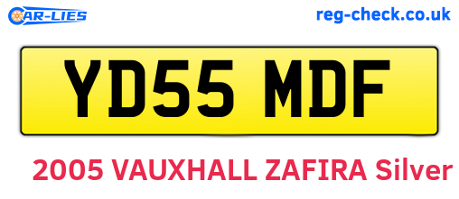 YD55MDF are the vehicle registration plates.