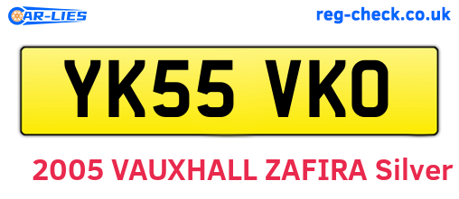 YK55VKO are the vehicle registration plates.