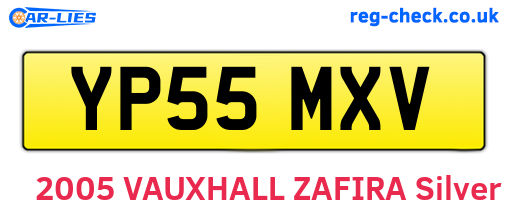 YP55MXV are the vehicle registration plates.
