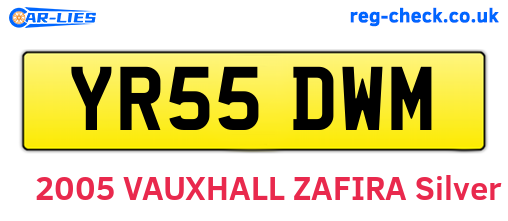 YR55DWM are the vehicle registration plates.
