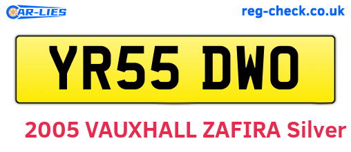 YR55DWO are the vehicle registration plates.