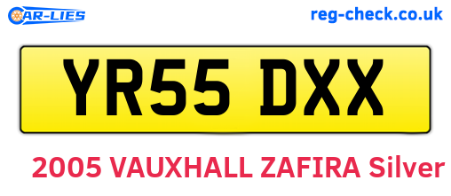 YR55DXX are the vehicle registration plates.
