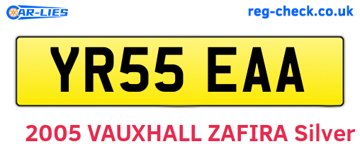 YR55EAA are the vehicle registration plates.